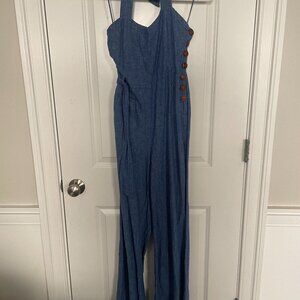 Vintage inspired denim jumpsuit